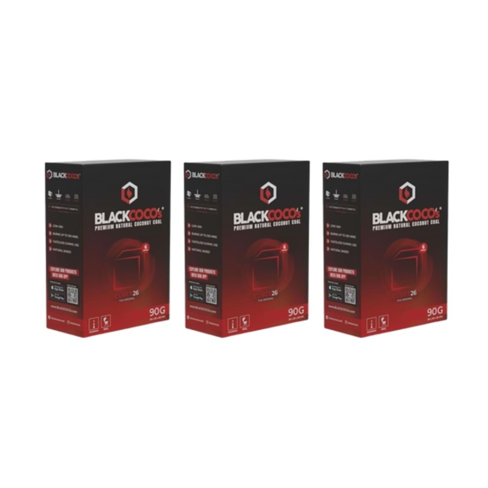 Black Cocos Mini Box #26 90gr Nargile Kömürü (3 kutu)