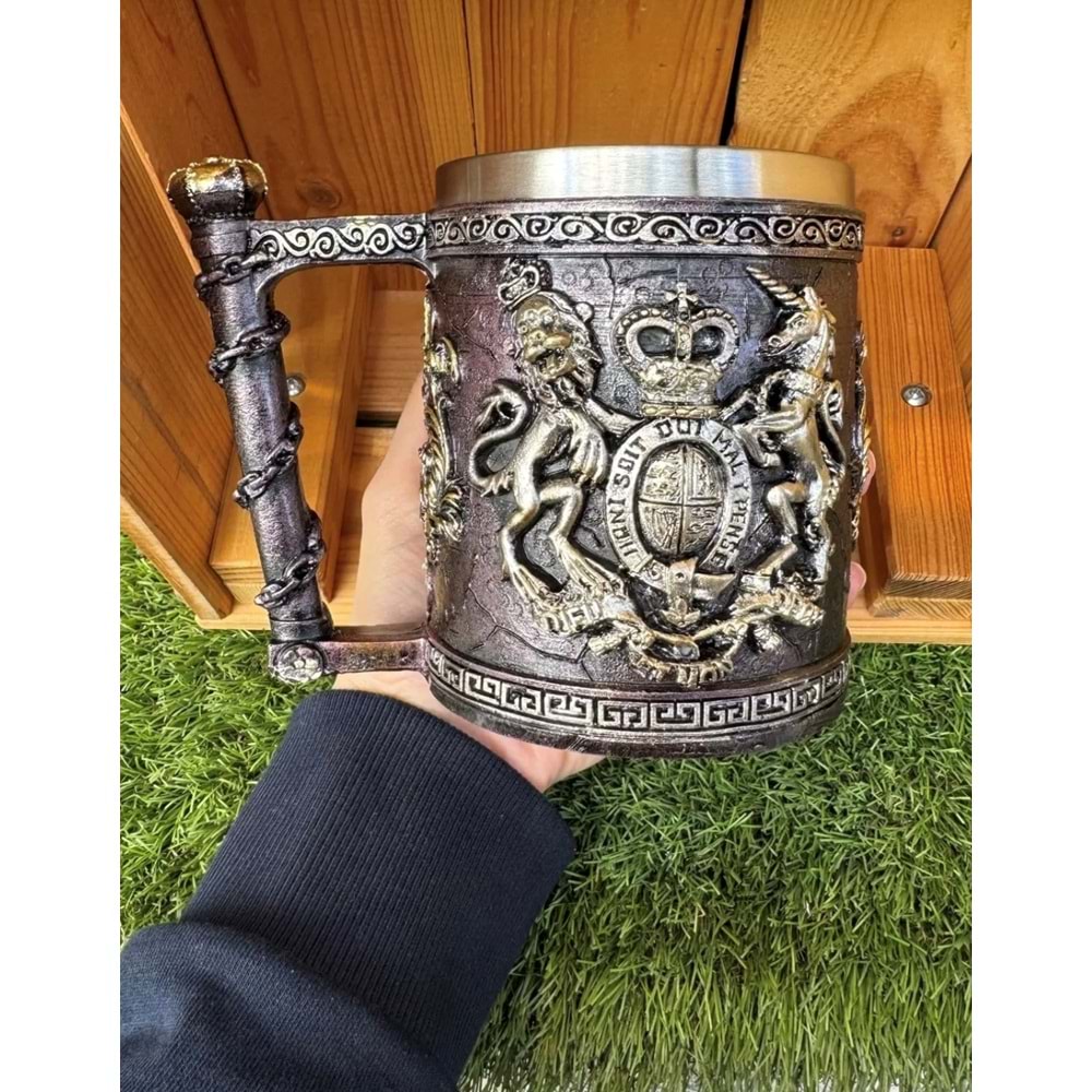 Aslan Unicorn Paslanmaz Çelik Kupa Bardak Dekoratif Hediyelik