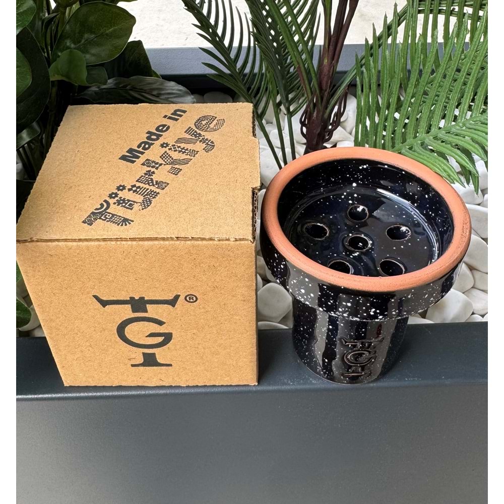 GT Terra Sırlı 6 Delikli Lüle - Siyah