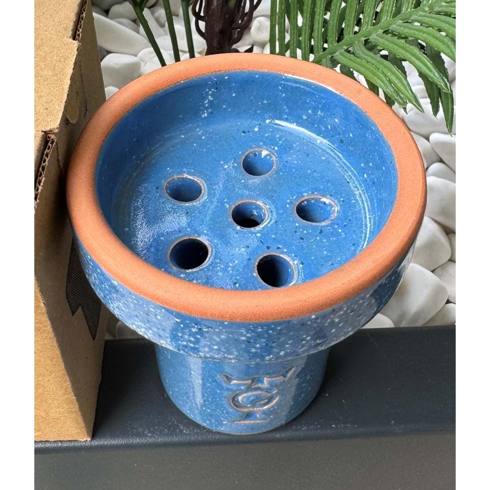 GT Terra Sırlı 6 Delikli Lüle - Mavi