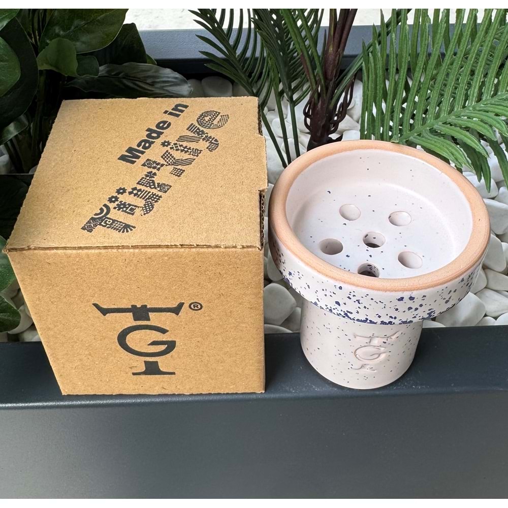 GT Terra Sırlı 6 Delikli Lüle - Beyaz