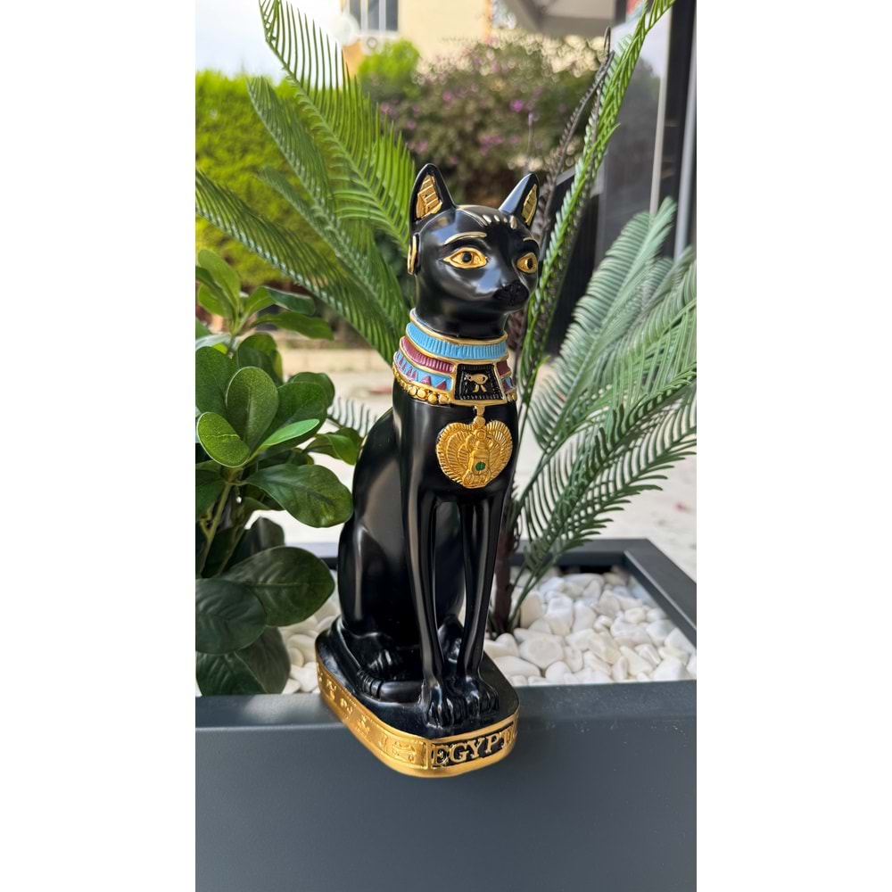 Mısır Kedisi Bastet Heykeli Büyük 24 cm