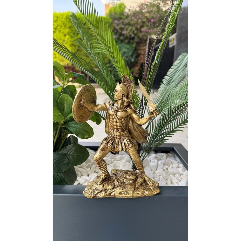 Yunan Mitolojisi Theseus Biblo /20 cm /Altın Rengi