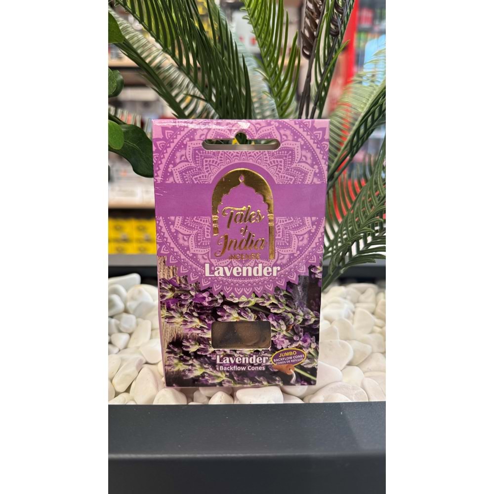Lavanta Lavander Geri Akış Konik Tütsü / 14 Adet