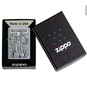 Zippo Çakmak Saloon Skull Emblem Design 49298-083535