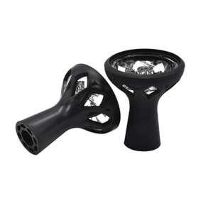 Samsaris Silikon Kaplamalı Cam Lüle / Siyah