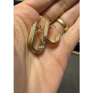 Gold Çelik Küpe