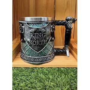 King In The North Paslanmaz Çelik 3D Kupa Bardak