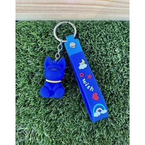 French Bulldog Silikon Anahtarlık