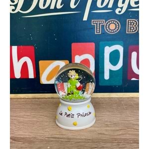 Led Işıklı Mini Kar Küresi 7cm - Küçük Prens Dekoratif Biblo Yılbaşı Hediyesi
