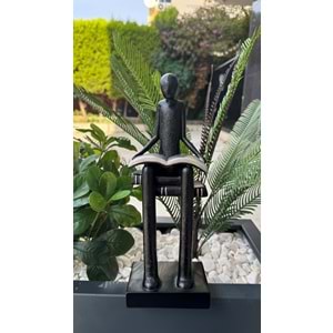 Kitap Okuyan Figür Heykel Bilgelik ve Sükûnetin Simgesi / 30x10cm