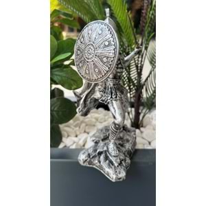 Yunan Mitolojisi Theseus Biblo /20 cm /Gümüş Renk