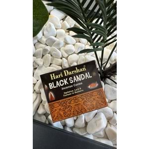 Black Sandal Konik Tütsü Hd Hari Darshan / 10 Adet