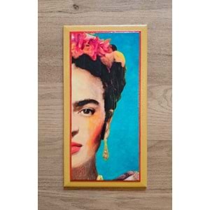 El Boyaması Dekoratif Ahşap Tablo – Kadın (13x28,5 cm)