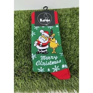 Karga Noel Baba Geyik Yılbaşı Çorap
