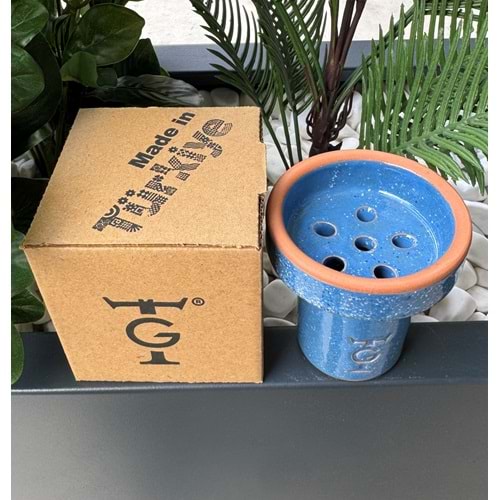 GT Terra Sırlı 6 Delikli Lüle - Mavi