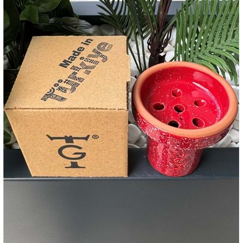 GT Terra Sırlı 6 Delikli Lüle - Kırmızı