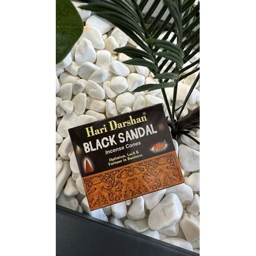 Black Sandal Konik Tütsü Hd Hari Darshan / 10 Adet