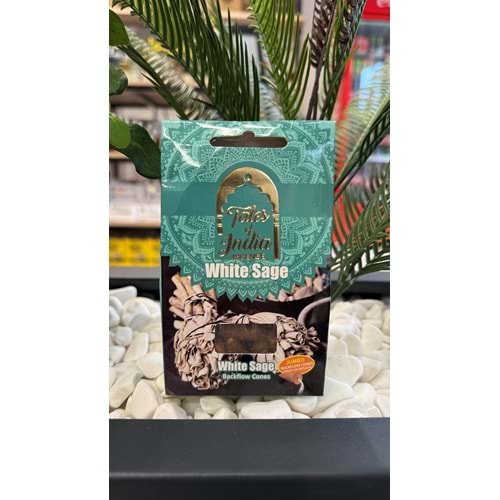 Beyaz Adaçayı White Sage (Geri Akış) Back Flow Konik Tütsü / 14 adet