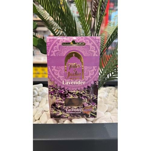 Lavanta Lavander Geri Akış Konik Tütsü / 14 Adet