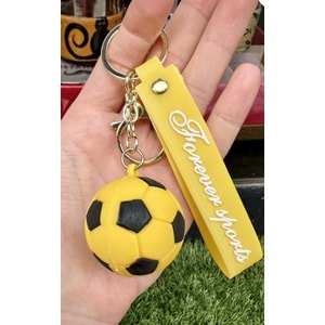 Sarı Siyah Futbol Topu Anahtarlık