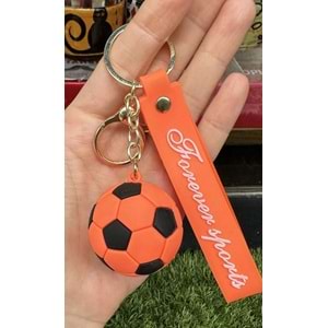 Turuncu Siyah Futbol Topu Anahtarlık