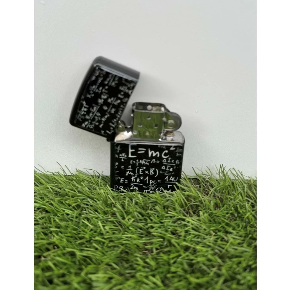 Einstein Benzinli Metal Çakmak Damla Sticker