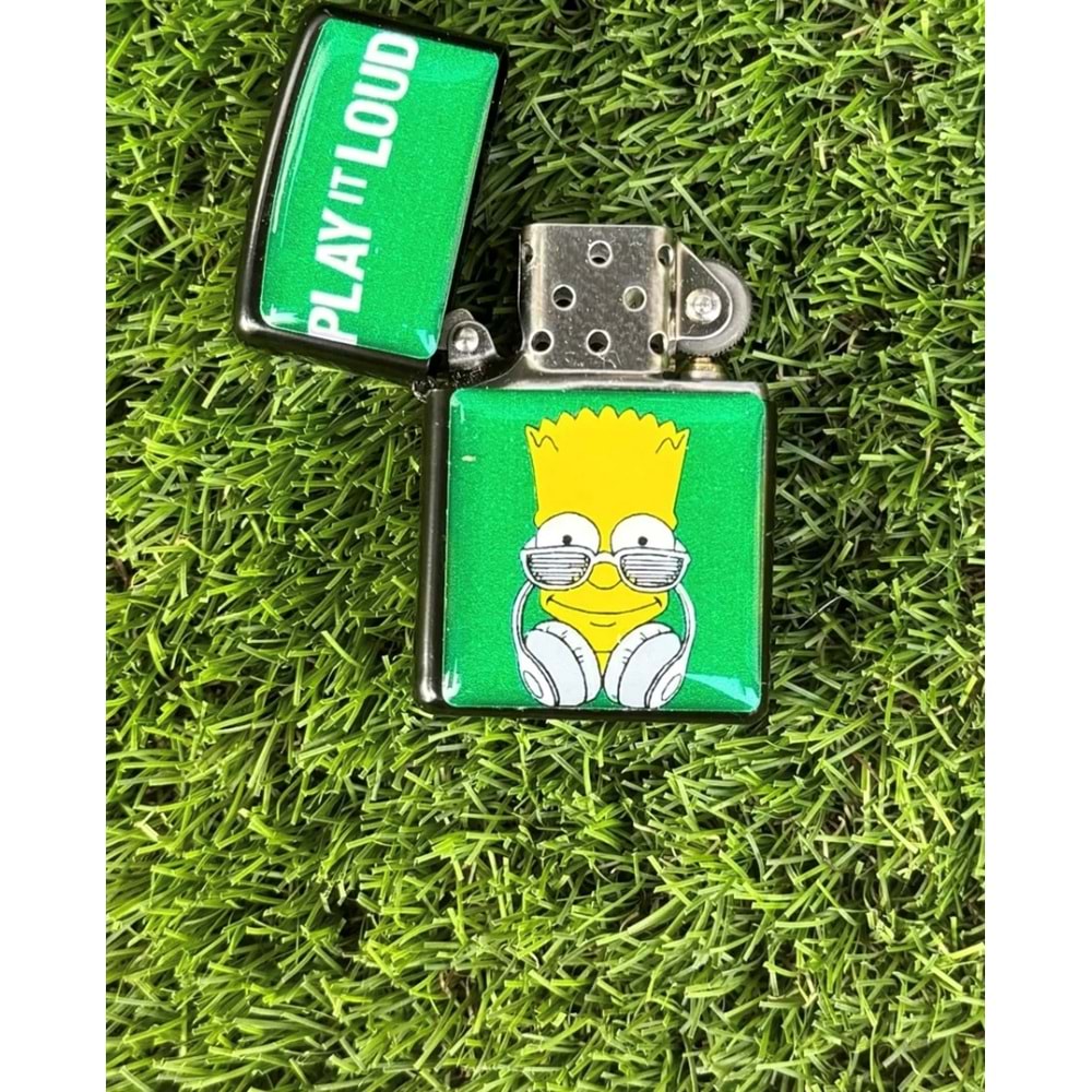 Simpson Benzinli Metal Çakmak Damla Sticker