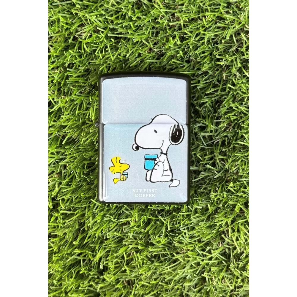 Snoopy Benzinli Metal Çakmak Damla Sticker
