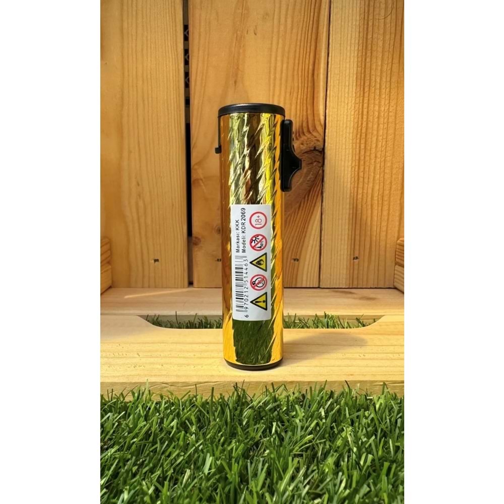 KKK Altın Sarısı Parlak Jet Çakmak