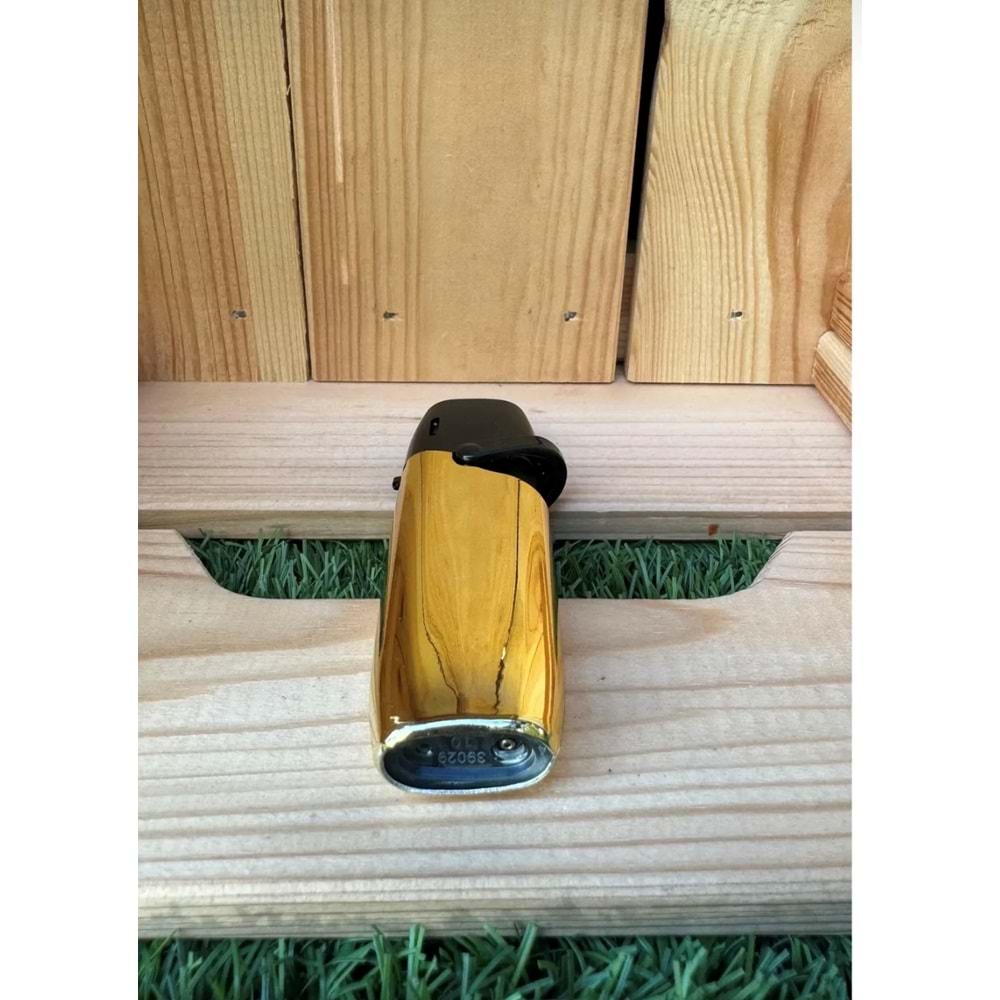 KKK Parlak Gold Siyah Özel Tasarım Torch Jet Çakmak