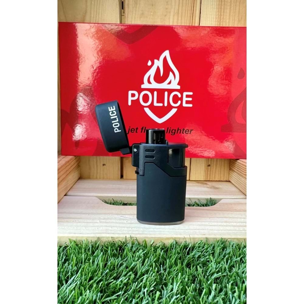 Police Turbo Kapaklı Çakmak