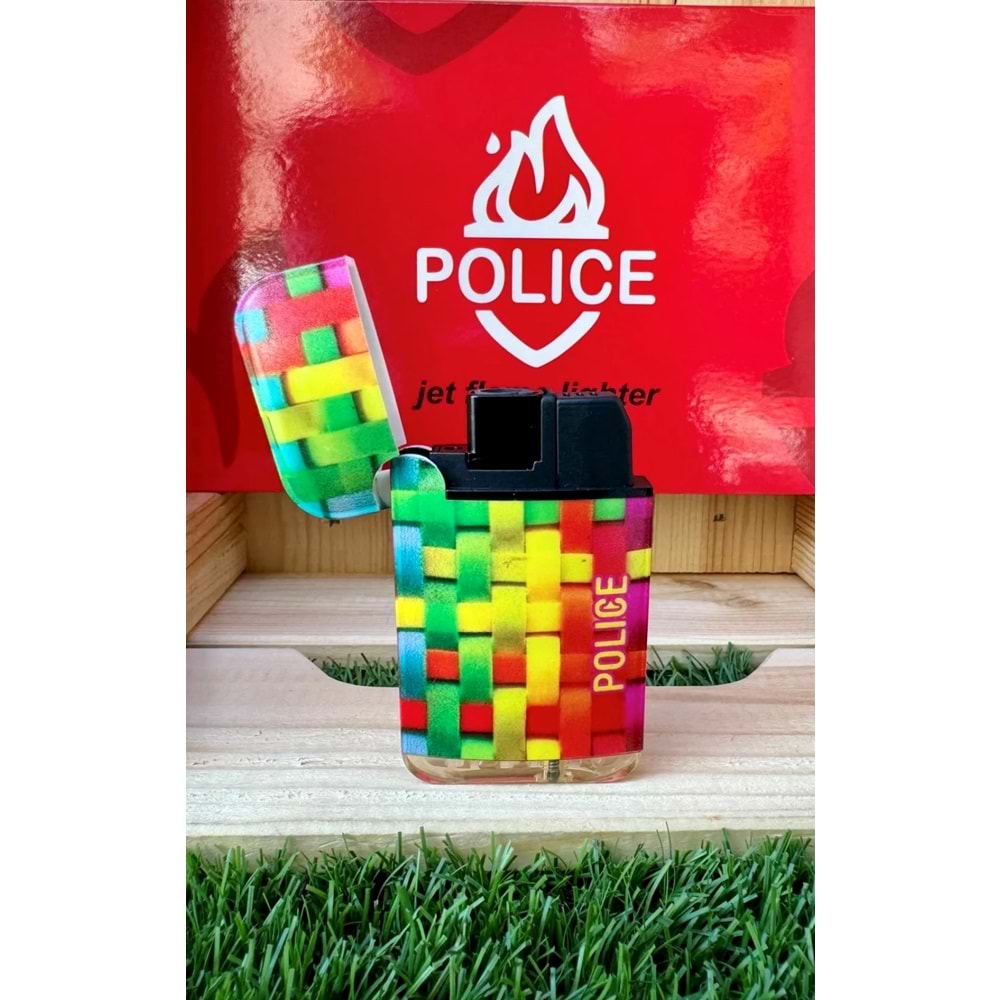 Police Çok Renkli Turbo Kapaklı Çakmak