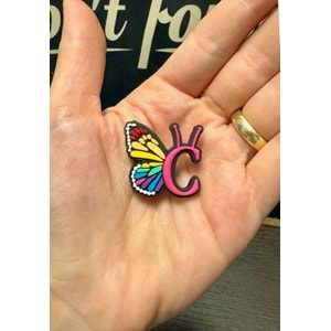 Terlik Süsü/C Harfi Kelebek