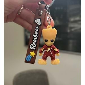Groot Anahtarlık Bordo I Am Groot