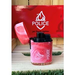 Police Turbo Kapaklı Çakmak/Kırmızı