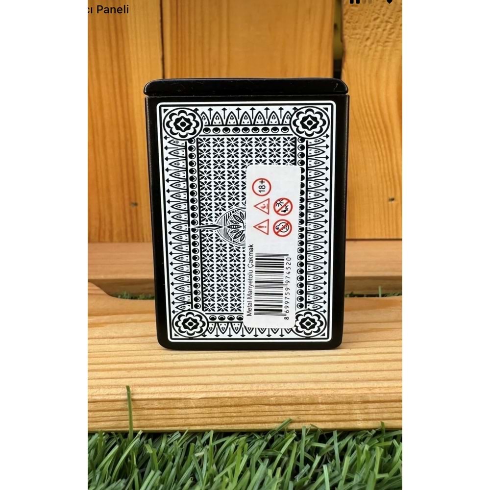 Hunter Maça As Tasarım Metal Çakmak/Siyah