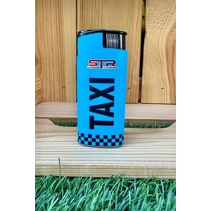 Taksi Tasarımlı Rüzgar Çakmak/Mavi