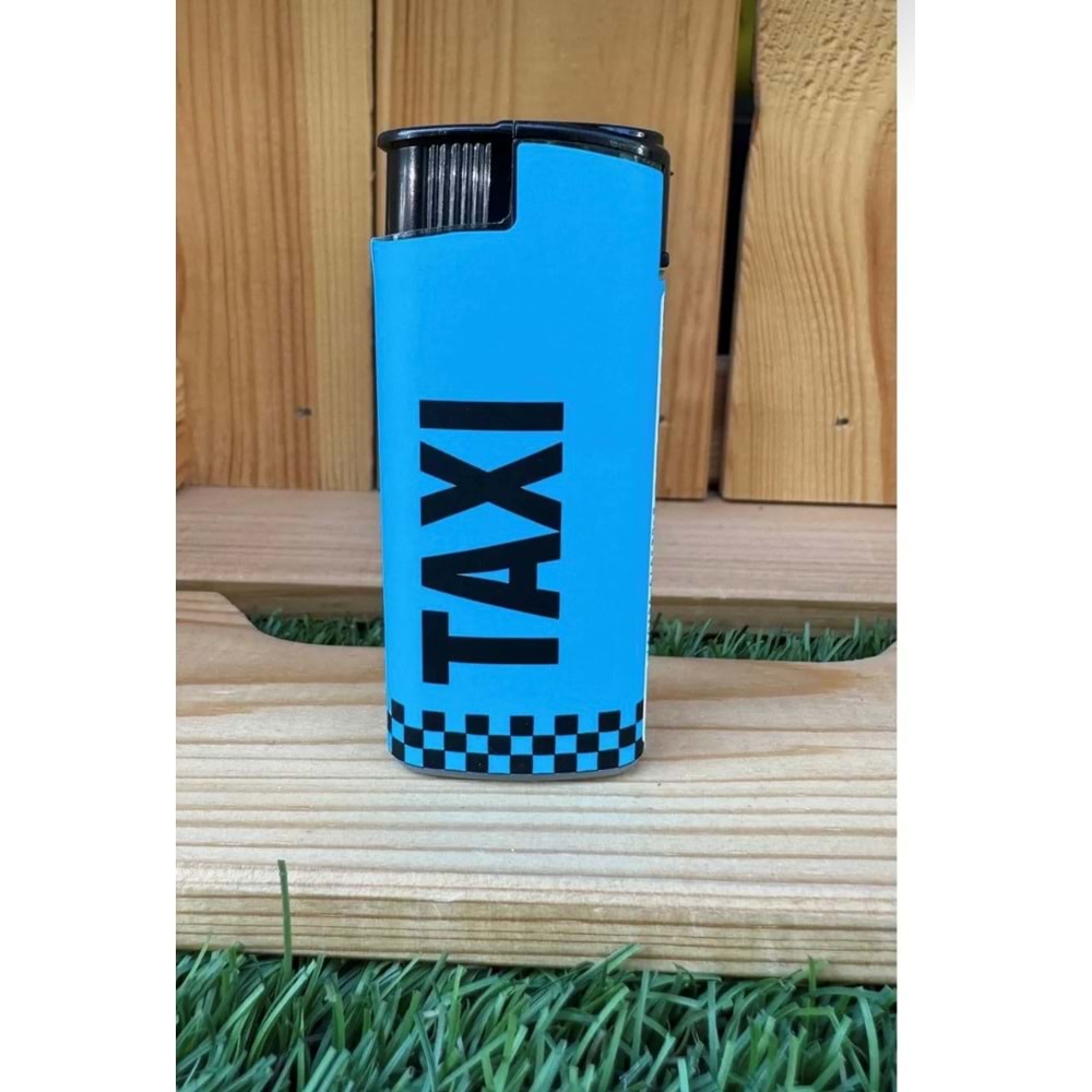 Taksi Tasarımlı Rüzgar Çakmak/Mavi