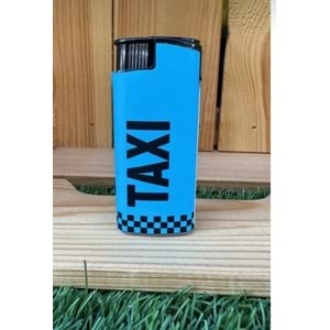 Taksi Tasarımlı Rüzgar Çakmak/Mavi
