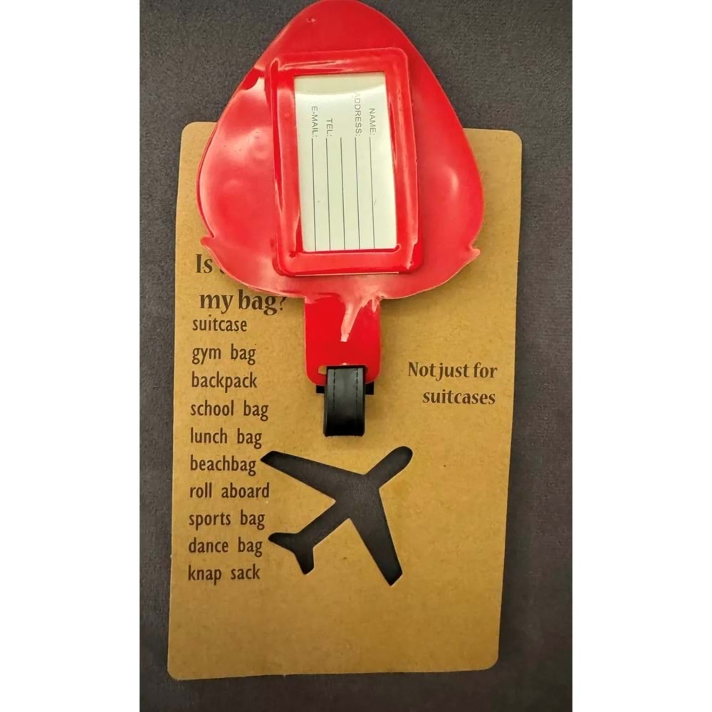 Bagaj Bavul Valiz Çanta Etiketi/Çilek