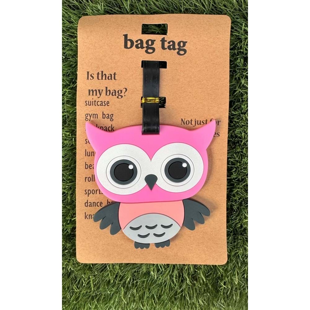 Bagaj Bavul Valiz Çanta Etiketi/Baykuş