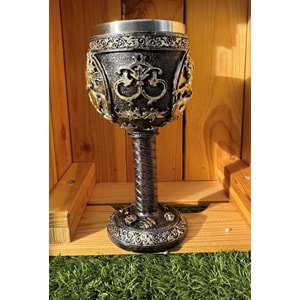 Antik Roma Tasarımlı Paslanmaz Çelik Kadeh Bardak