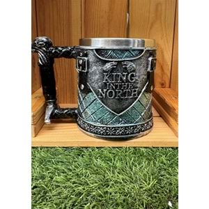 King In The North Paslanmaz Çelik 3D Kupa Bardak