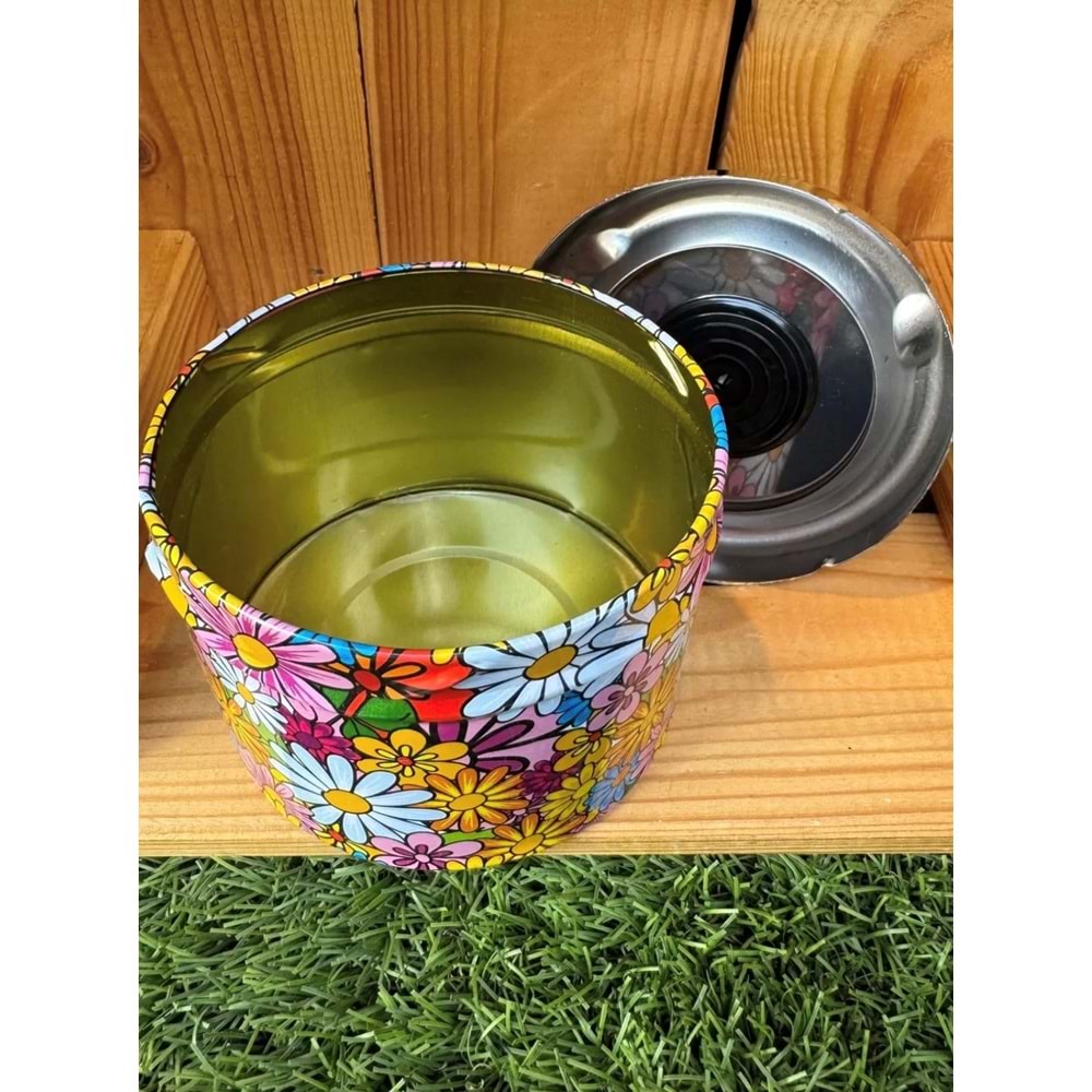 Çiçekli Metal Basmalı Küllük