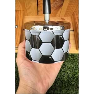 Metal Basmalı Küllük Futbol Topu Desenli
