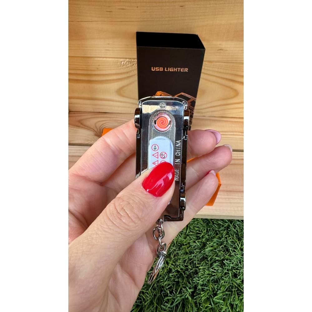 Usb Lighter Araba Figürlü Anahtarlık Usb Çakmak/Antrasit