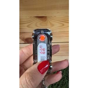 Usb Lighter Araba Figürlü Anahtarlık Usb Çakmak / Gümüş
