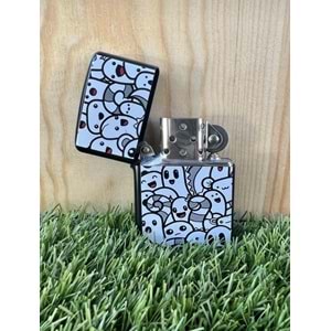 Baykuş Benzinli Metal Çakmak Uv Baskı