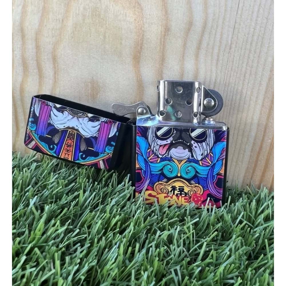 Pug Metal Çakmak Uv Baskı